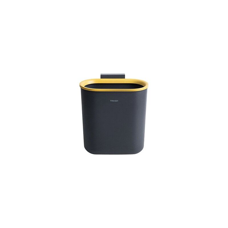 Hanging Trash Basket Under Sink Car Dump Garbage Cans Sorting Food Waste Bins Plastic Rubbish Bucket Desk Bucket Garbage Kitchen: black-M