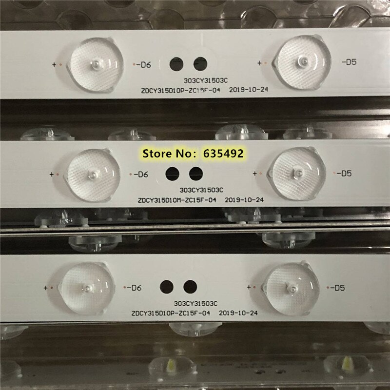 1Set = 3 Stuks 32Inch Led Backlight Strip 10led ZDCY315D10M-ZC15F-04 ZDCY315D10P-ZC15F-04 303CY31503C 303CY31503D