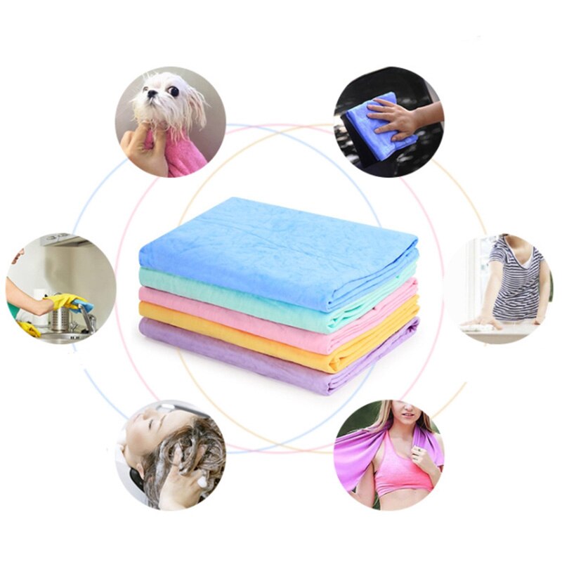 5 Color Pet Dog Cat Bath Towels Good Absorbent Pets Grooming Cleaning Supplies 43*32*0.2 CM