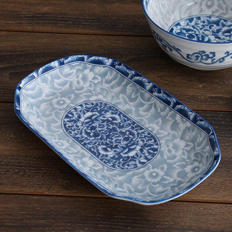 10.5/12inch Fish Plate Ceramic Dinnerware Tableware Breakfast Cake Plates Dumplings Dish Hand Painted Decor Dish Tray Container