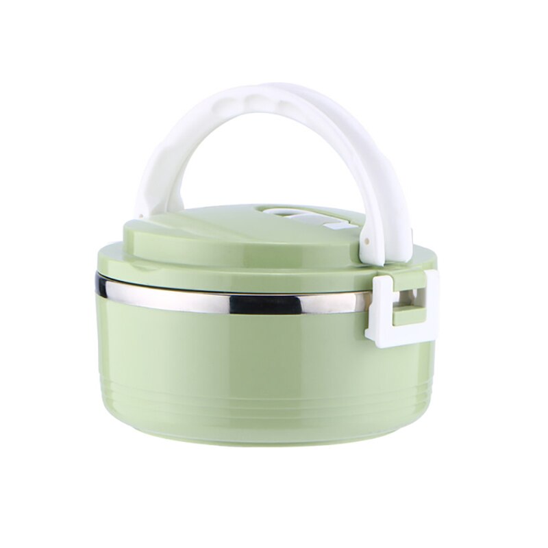 Protable Lunch Box Stainless Steel Bento Boxes Multilayer Lunch Box For Kid Office Workers Microwave Food Container Tableware: 1Layer-green