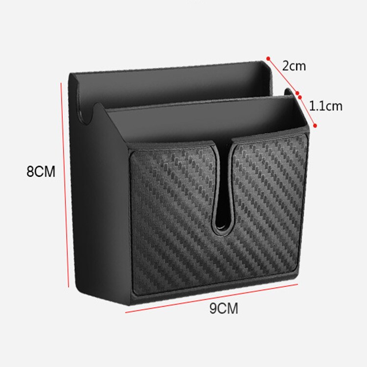 Multifunctional Car Mounted Storage Box Portable Double-Layer Phone Holder Self-Adhesive Organizer Easy Installation: S