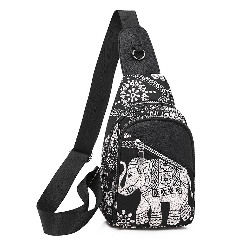 Borsa a tracolla stampata nuova moda donna marsupio 2022 borsa a tracolla borsa in nylon impermeabile borsa a tracolla nerka pochete: 5