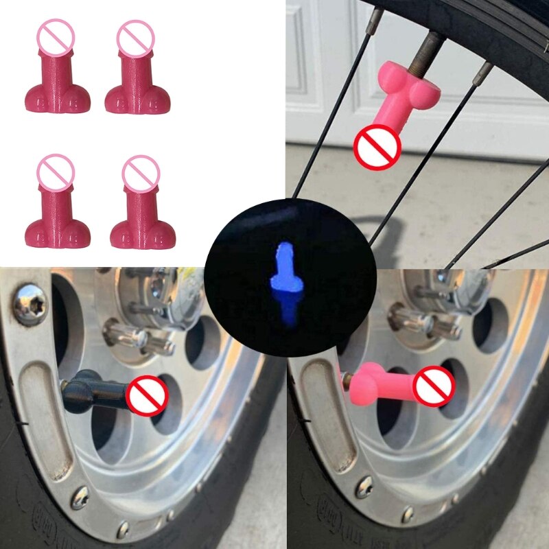 4 Stuks Prank Auto Wiel Band Lichtgevende Stem Stofkap Voor Auto 'S Fietsen Xxff: 6