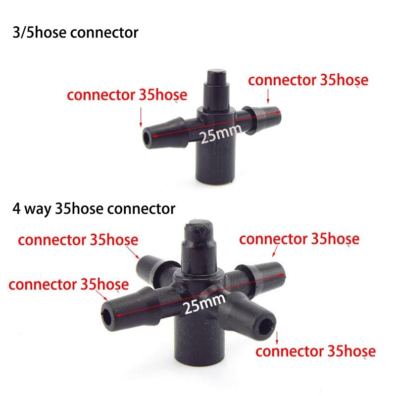 4-way 20M Arrow Drip Irrigation kit pvc hose tube Greenhouse Kits Transmitter Watering System Irrigation Garden Plant tool