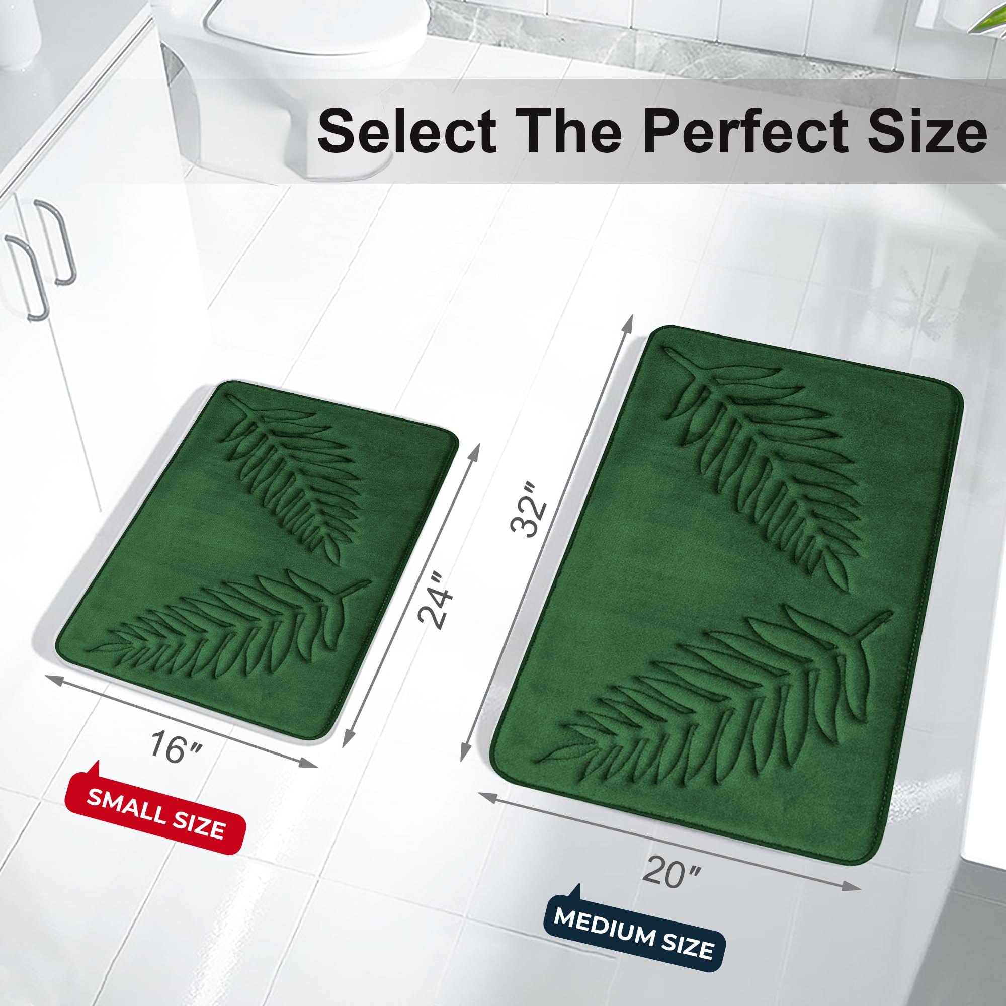 Bath Rug Soft Non-Slip Quick Dry Bath Mat Absorbent floor mat bathroom mat Machine Washable Shower Anti-slip Carpet