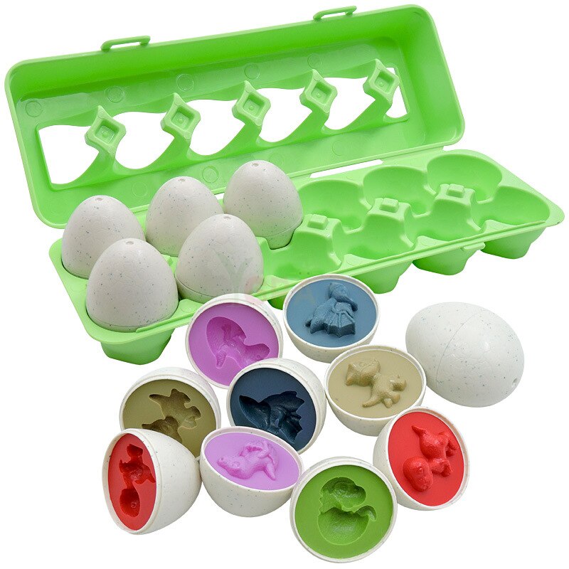 Dinosaur egg baby toy puzzle game early education matching toy learning fruit color shape sorter children toddler kids