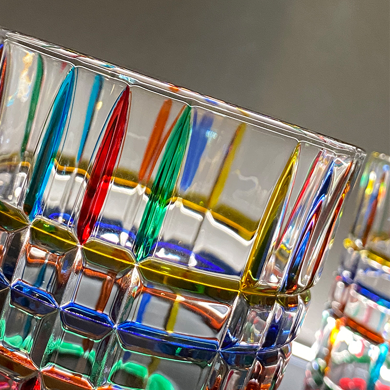 Colorful Liquor Glasses Durable Wine Glasses 350ml In 3 Different Designs