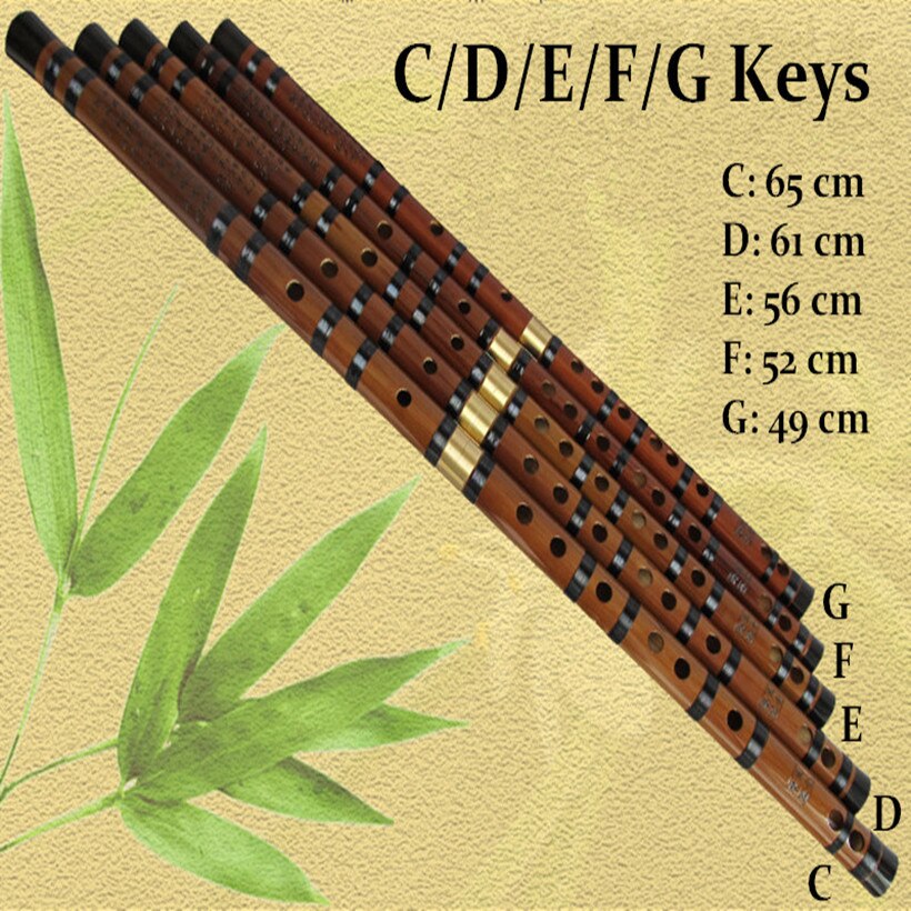Flauta de bambu chinesa profissional, instrumentos de flauta c, d e f, fla transversal, flauta de bambu chinesa