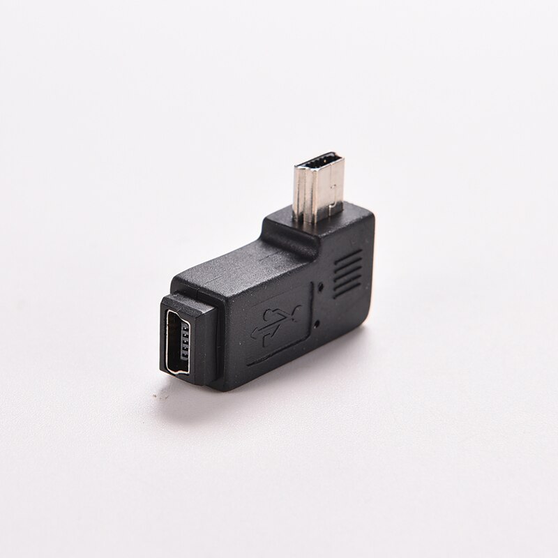 USB Mini 5-Pin 90° Angle Male To USB 2.0 A Male Data Cable – 25cm Black