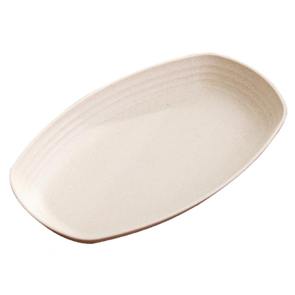 Oval Large Fish plate Creativity Home PP Fruit Sushi Platter Restaurant cutlery tray: White