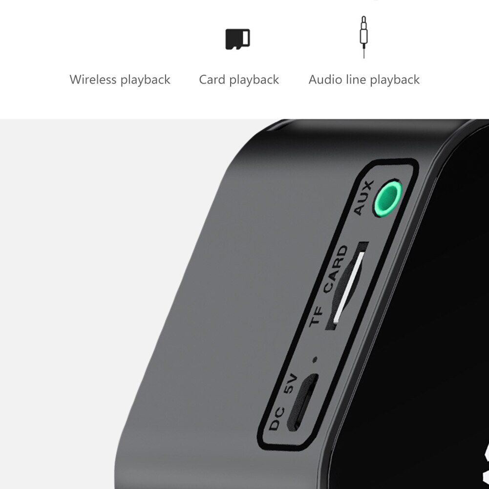 LED Mirror Alarm Clock Sound-Activated Clock Multifunction Rechargeable Bedside Music Clock Dual Alarms with Snooze Function