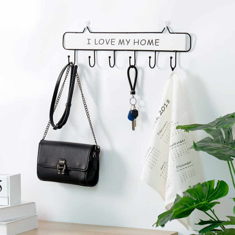 CAPTAINIRON Wall Hanging Letter Hooks for Key Holder Wall Decoration Hanger Iron Craft for Home Decor and Kitchen Tools Perchero