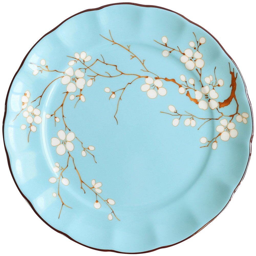 Grado Superior hueso taza de café de China conjunto británico a la hora del té por la tarde de porcelana tazas de té y platillos postre placa plana de de té: 1pcs saucer 7.5 inch