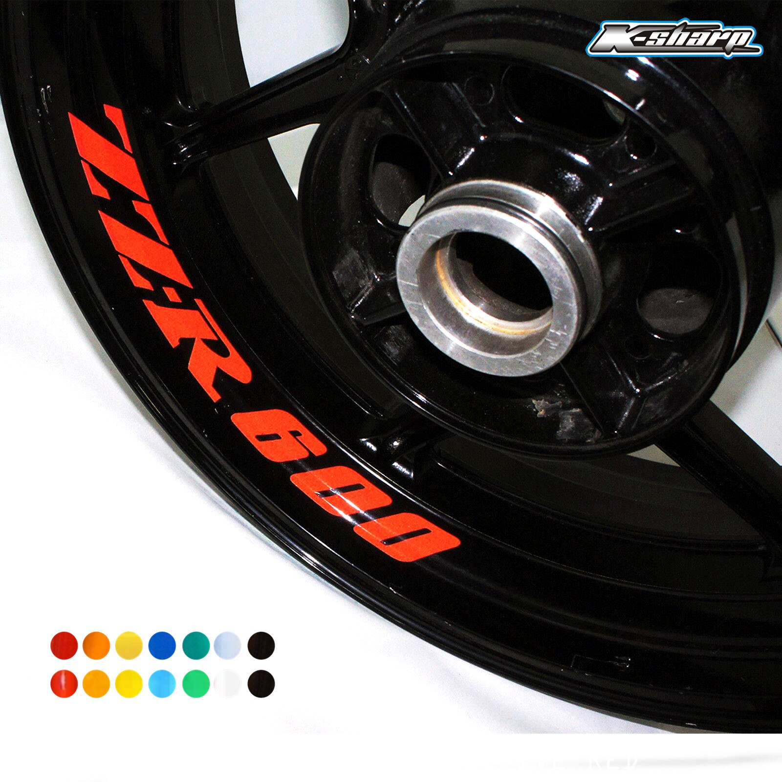 Pegatina reflectante para neumático de motocicleta, pegatina de rayas impermeables en el centro de la rueda para KAWASAKI ZZR600 ZZR 600, 8 Uds.
