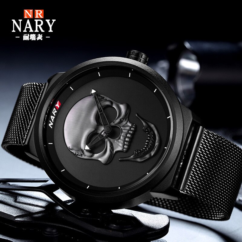 Stijl mannen persoonlijkheid sfeer schedel horloge horloges horloge