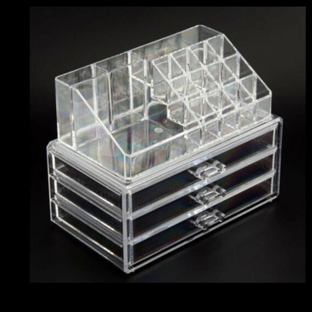 Cosmetische Organizer 2-Layer Laden Opbergdoos Acrilico Bureau Sieraden Organizer Acryl Make Organizer Regeling