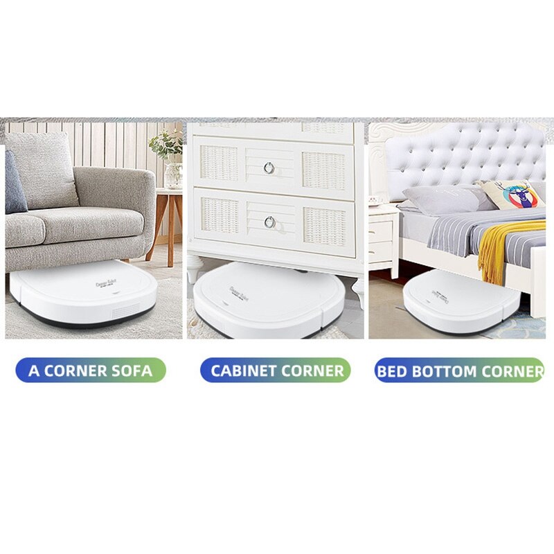 3-In-1 Automatic Vacuum Cleaner,Intelligent Sweeper with Light and Thin ,Suitable for Pet Hair,Low-Pile Carpet,Etc