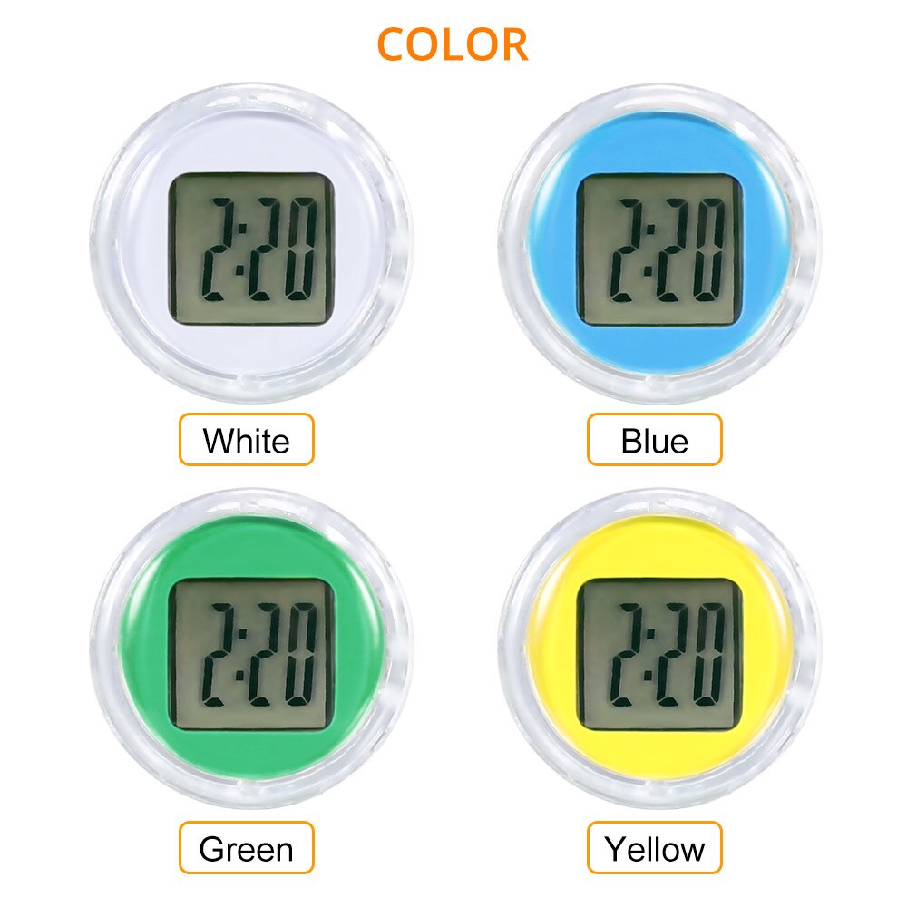 Mini Precision Motorcycle Clock Waterproof Compact Motorcycle Mount Adhesive Watch Moto Digital Clock With Stopwatch