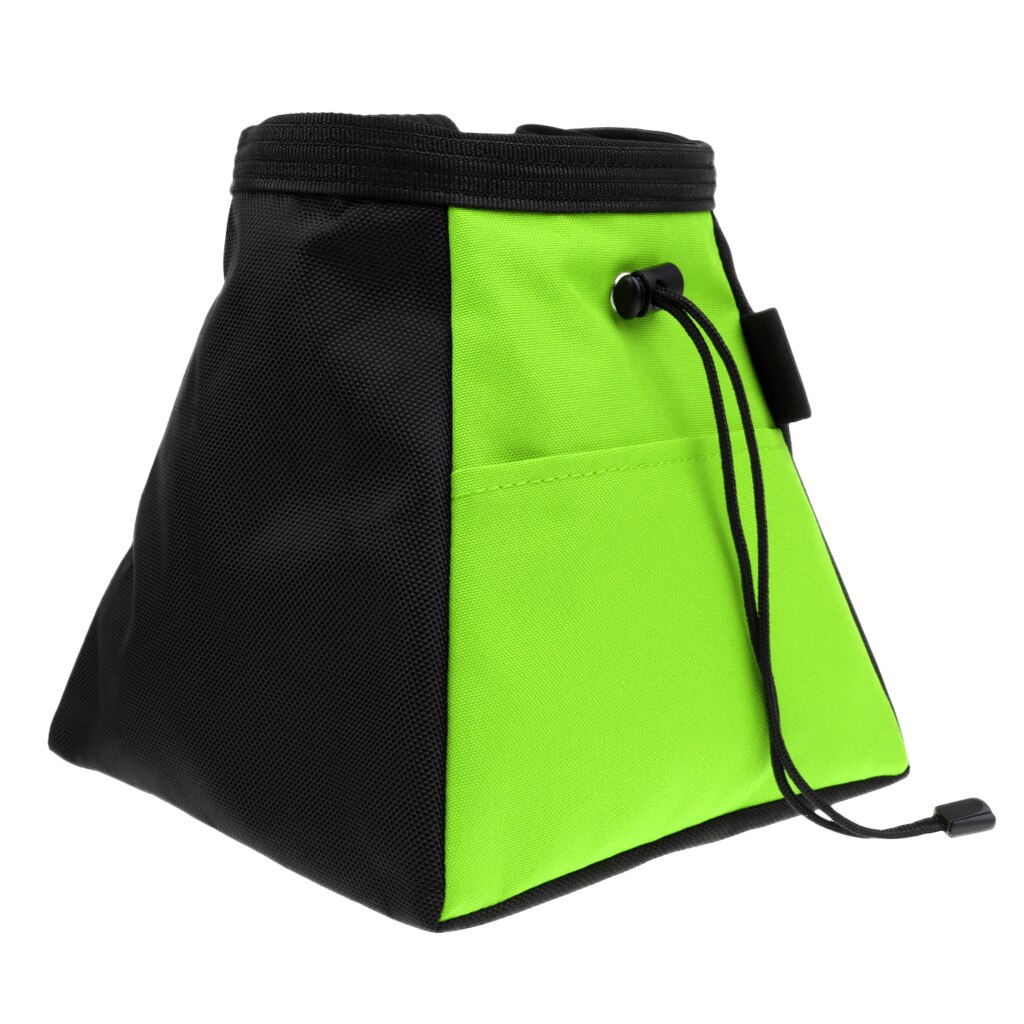 Rock Climbing Bouldering Weightlifting Chalk Storage Bag Bucket Pouch for Camping Caving Surfing Kayak Outdoor Sports Accessory: Green
