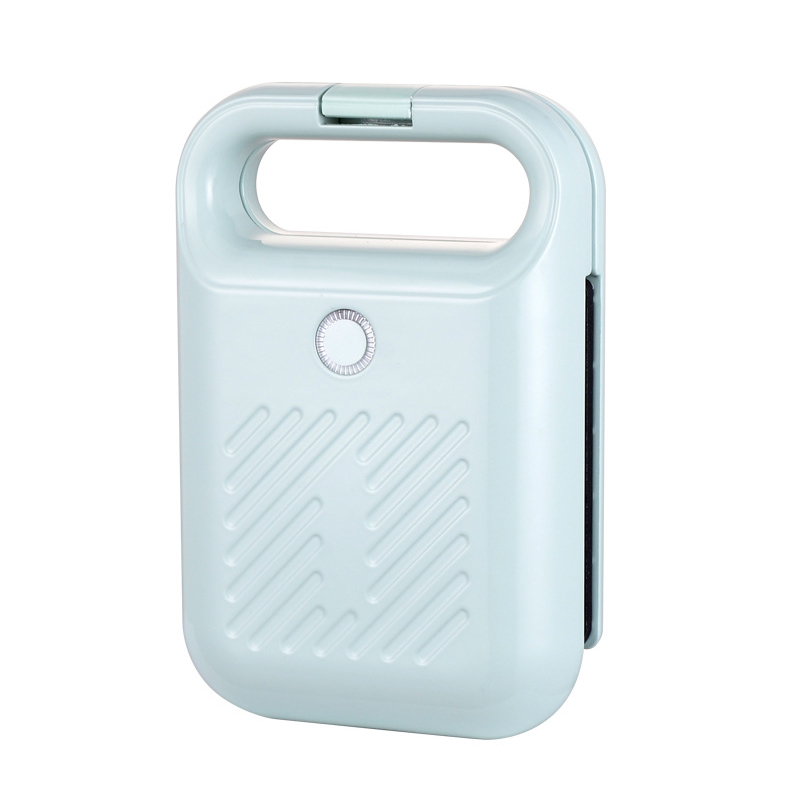 DMWD-Machine électrique multifonction Sanwich Maker, petit-déjeuner léger, poêle à omelette, gril à panini, grille-pain: Bleu