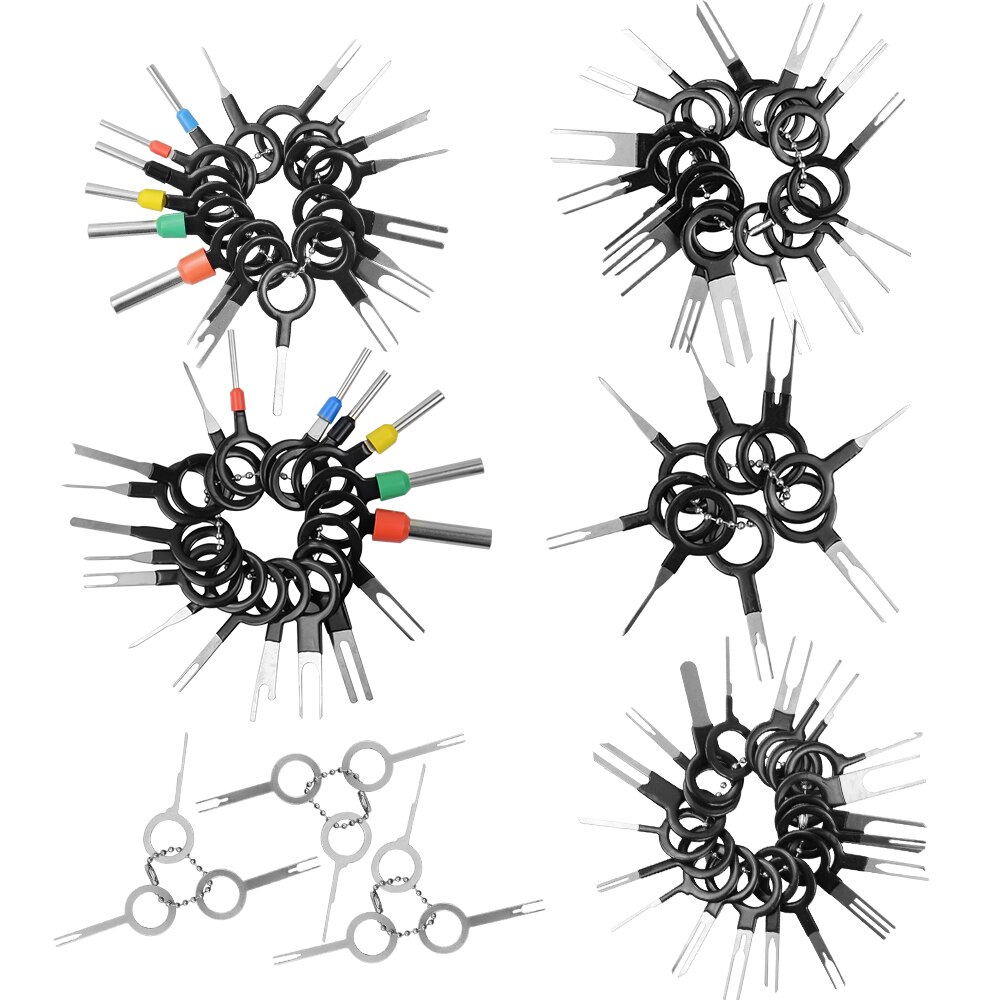 91Pcs Car Terminal Removal Kit Wiring Crimp Connector Pin Extractor Puller Terminal Repair Tools Kit