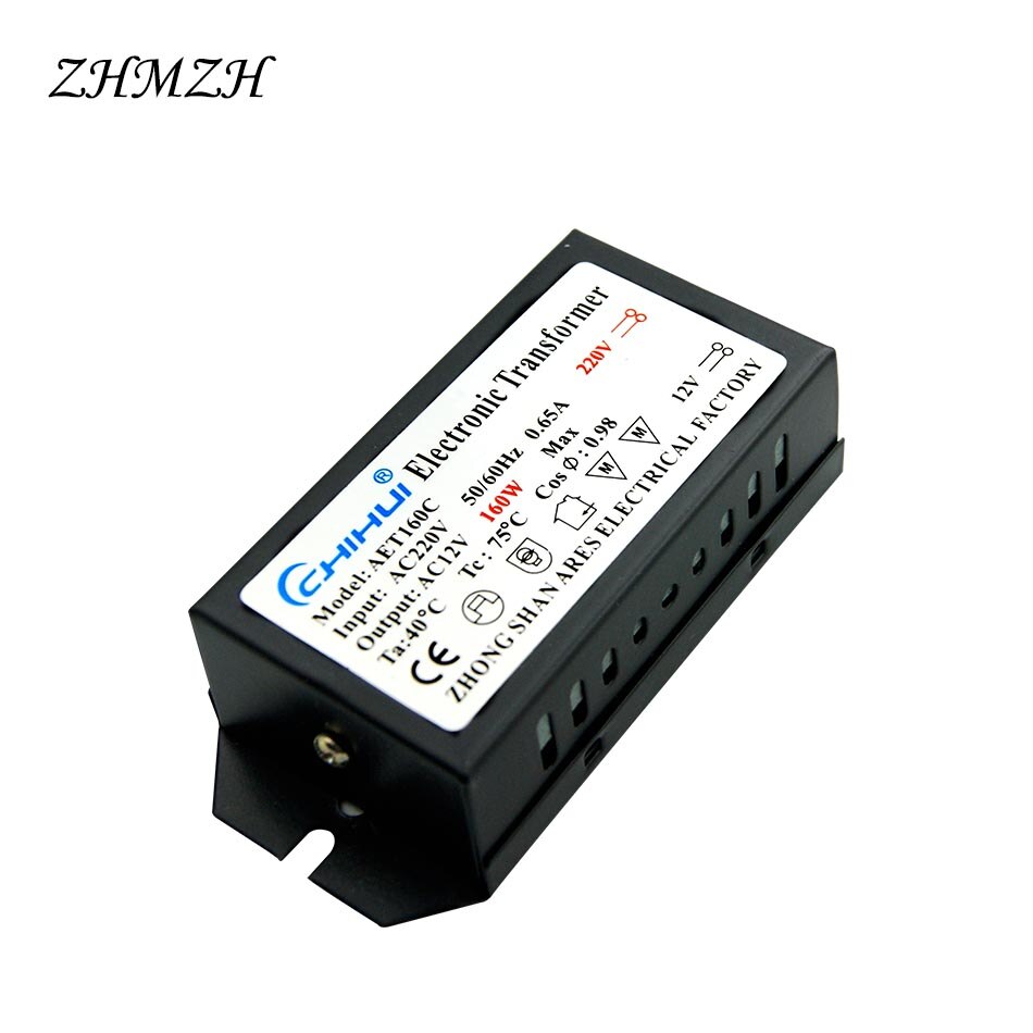 Transformador electrónico AC220V a 12V, 60W, 80W, 105W, 120W, 160W, 180W, 200W, 250W para lámpara halógena y lámpara de cristal, cuentas de luz G4