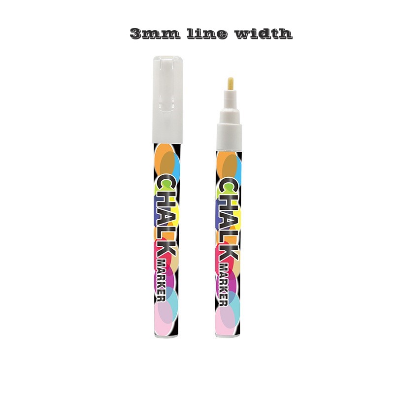 Weiße flüssige Kreide-Graffiti kann abgewischt werden, Werbung, fluoreszierender Tafelstift, wasserlösliche, saubere Hände, kein schmutziger Tafelstift: YELLOW