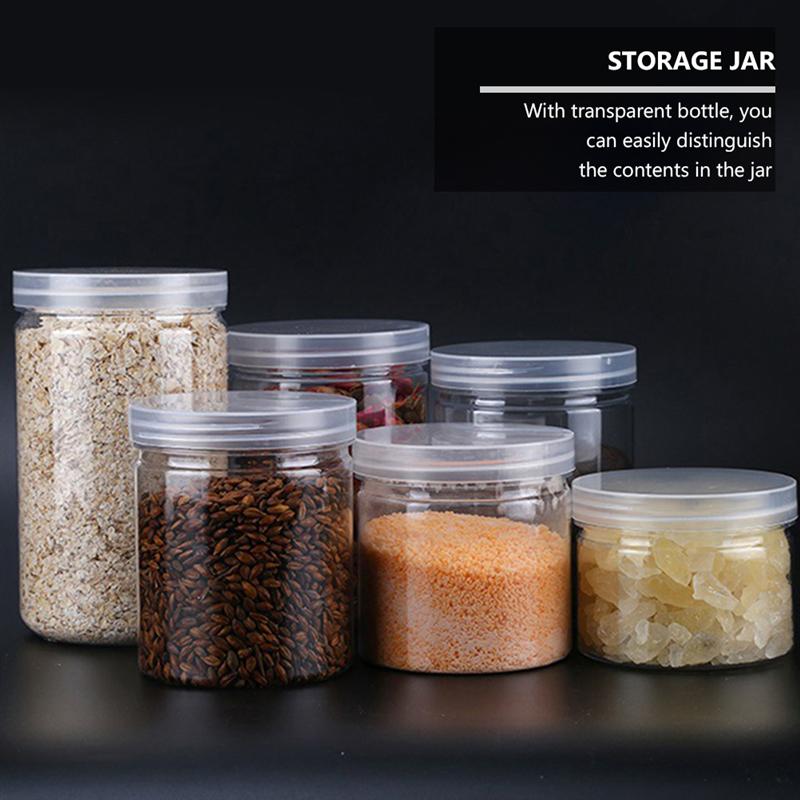 12 st 500ml plastmatburkar kök kakor förseglade burkar kök förvaring organisation mat förvaringslåda torkade spannmål tank