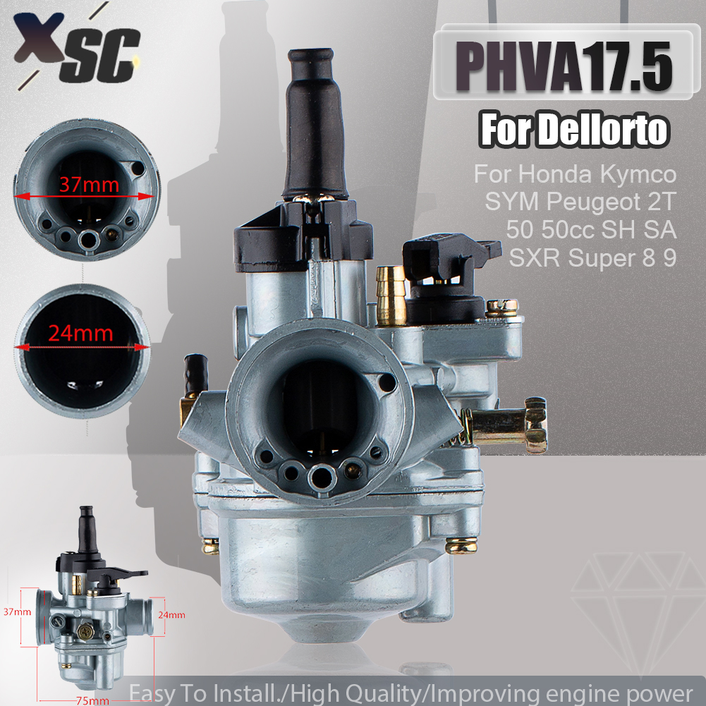 Carburateur pour Dellorto, PHVA, TOMOS, A55, 50cc, 80cc, 50R, DRD, Carb, Scdoms, D343, Pit Bike, Accessoires de motocross, Moto, 17.5mm
