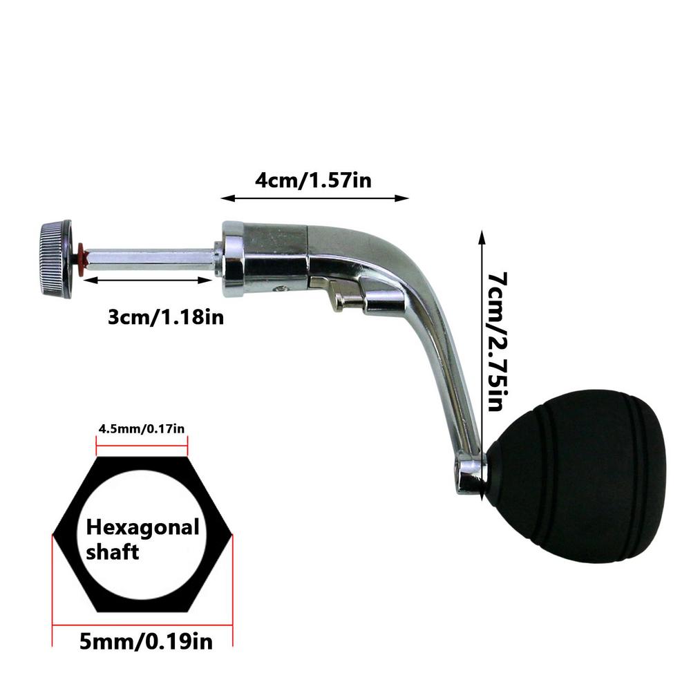 Haspel Vervanging Power Handvat Vissen Haspel Handvat Knop Draaiende Handvat Metalen Tuimelaar Grip Voor Draaiende Vishaspel Accessoire