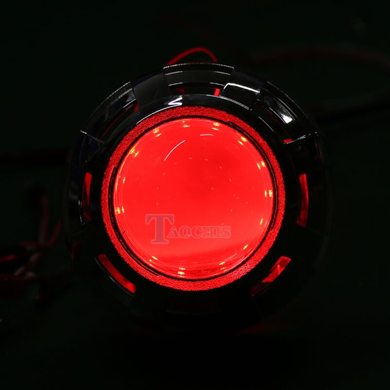 Demone occhio ah Condotto La Luce Gli Occhi del Diavolo per 3 Testa dell'automobile Da 2.5 Pollici Lente del Proiettore della luce Del Motociclo xeno nascosto Hella Q5 WST 360 Gradi SMD