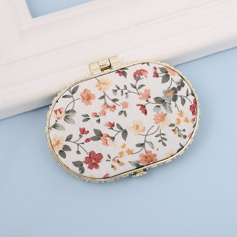 Mini Makeup Compact Pocket Floral Mirror Portable Two-side Folding Make Up Mirror Women Vintage Cosmetic Mirrors For: 13