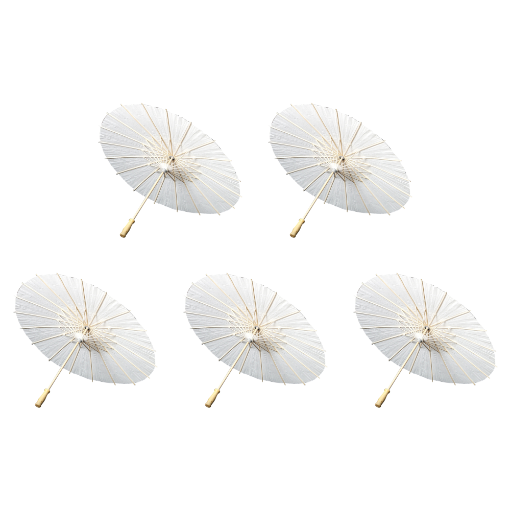 30-1PCS Wit Papier Parasol Paraplu DIY Foto Cosplay Prop Bamboe Paraplu Voor Bruiloft Zomer Strand Decor: Blauw