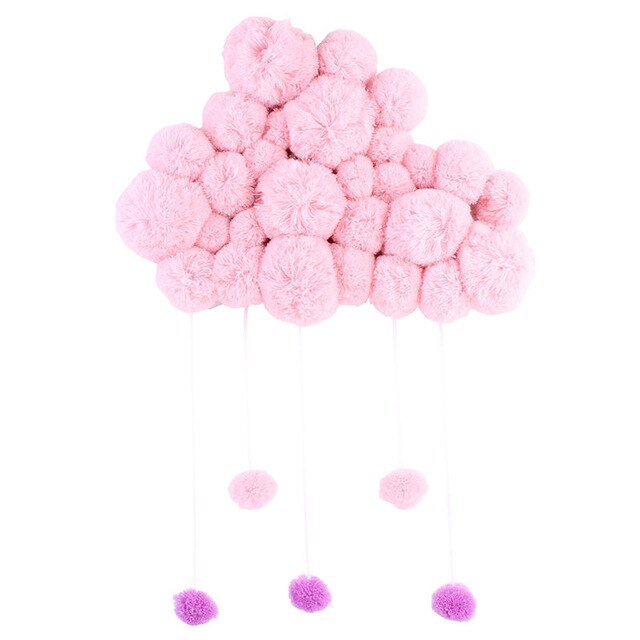 Ins Stijl Babykamer Decoratie Voor Pasgeboren Korte Koraal Fluwelen Hairball Room Decor In De Wieg Fotografie Props Accessoires: Roze