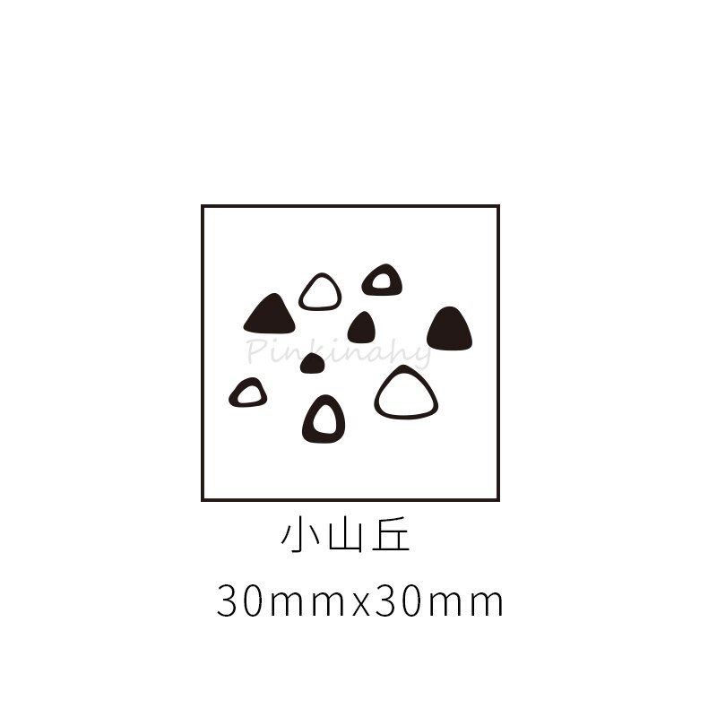 1 Set Basic shapes Dots Triangle stamp DIY wooden rubber stamps for scrapbooking stationery scrapbooking standard stamp: 6
