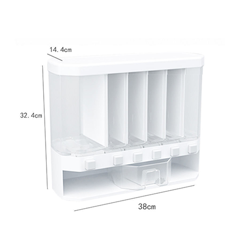 Grain classification storage box Wall-mounted independent rice container Grain classification plastic rice automatic cylinder