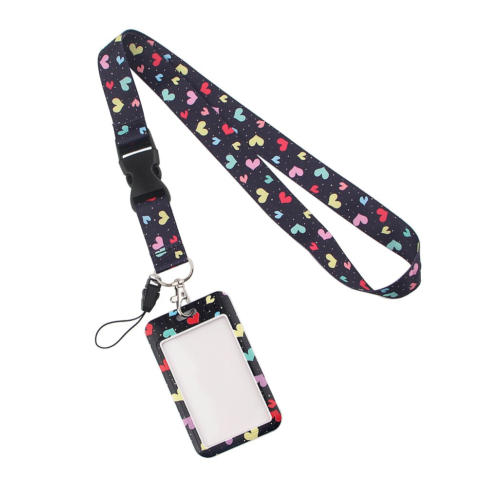CB895 Starry Sky Rainbow Lanyard Detachable Multifunction Strap ID Card Key Ring Holder DIY Cell Phone Lanyard Strap