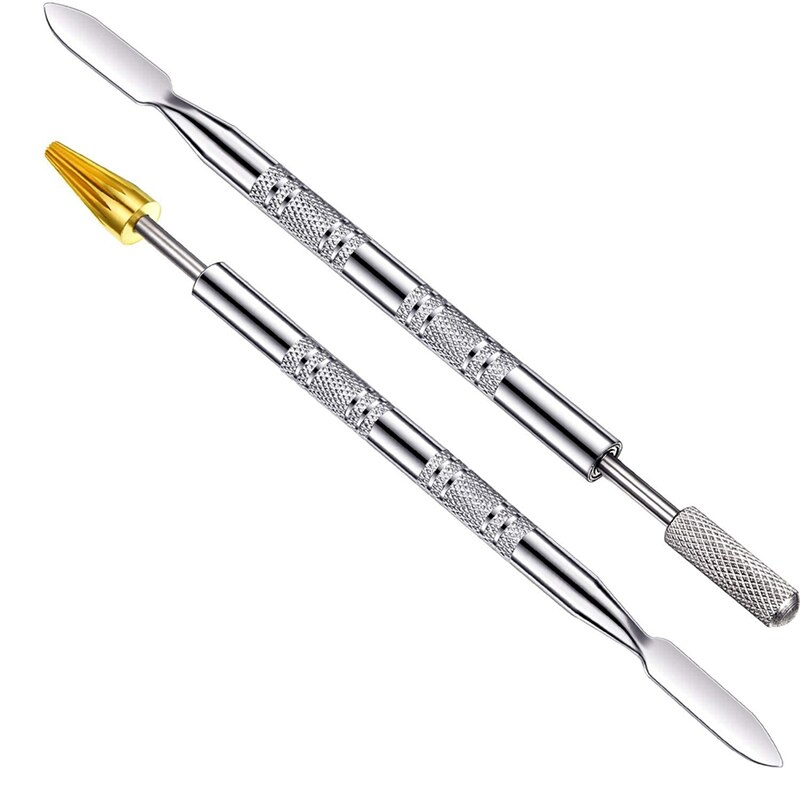 Pluma de borde teñido de cuero de 2 piezas, herramienta de impresión de borde de cuero, pluma de tinte para artesanía de cuero, trabajo DIY: Default Title