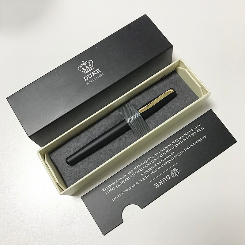 Germany DUKE Model 209 Roller Ball Pen Black Pen Gold Clip Ballpoint Pens Black Ink Writting Pen for Bussiness and Office: matte black