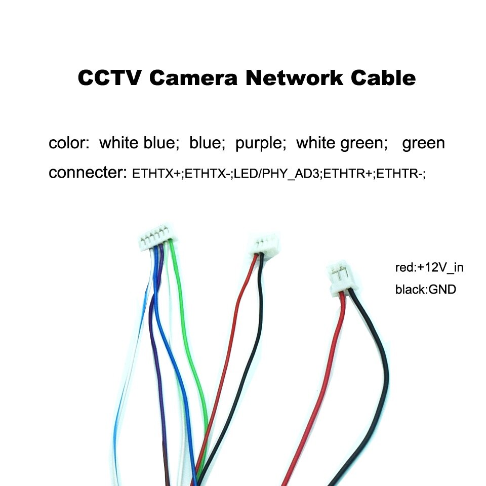 Cable de cámara IP para cámara de red IP, reemplazo de cable, RJ45, DC12V