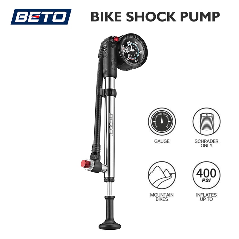Beto SP-003AG Bike Shock Pomp Mtb Vork/Achterwielophanging Pomp Met Manometer Mountainbike Shox Fiets Inflator 400 psi