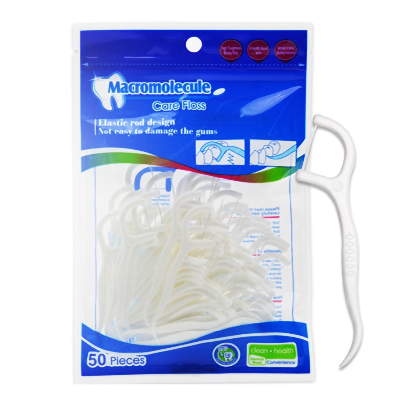 30/50PCS Dental Floss Picks Interdental Brushes Dental Teeth Sticks Tooth Cleaning Dental Flosser Toothpicks Oral Hygiene Care