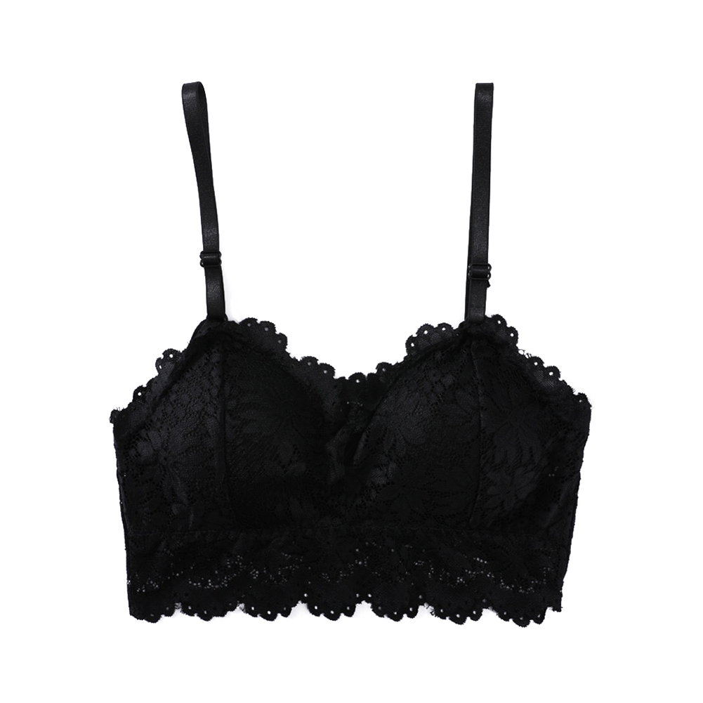 sexy blondere bralette rør topper bandeau sommer kvinner blondere bh tanker avling topper bandeau jente bralette undertøy: Svart