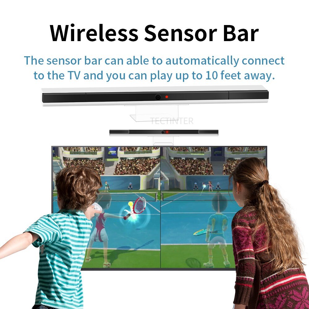 Trådløs sensor bar support bluetooth infrarød sensor fjernbetjening bar modtager til nintendo til wii controller på tv tap