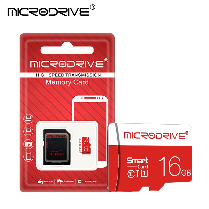 Class 10 Real Capacity TF card Memory cards 128GB 64GB 32GB 16GB 8GB Micro SD card flash card map with SD adapter: 16GB
