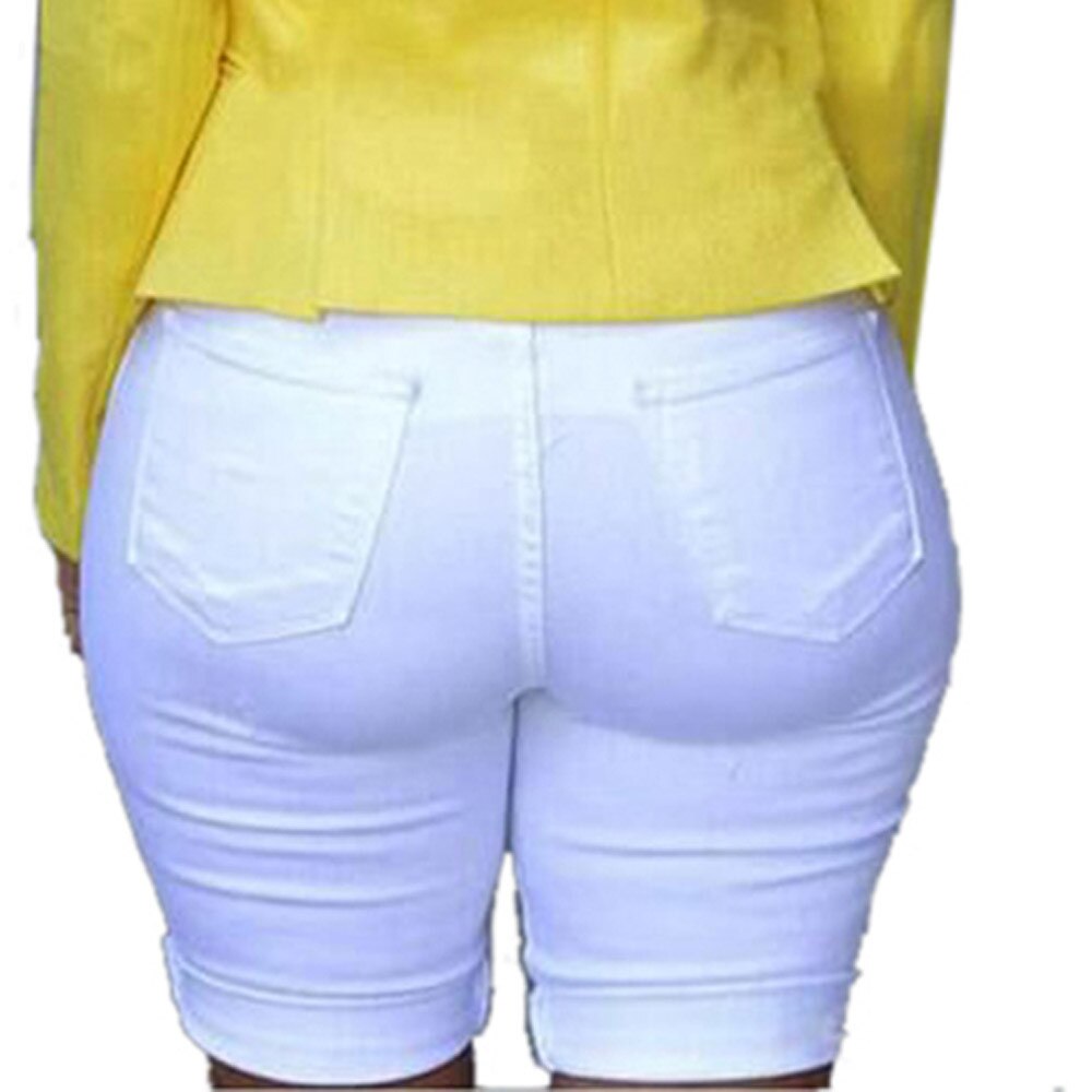 Spodenki damskie femme élastique trou détruit pantalon court Short en jean jean déchiré Short en jean femme