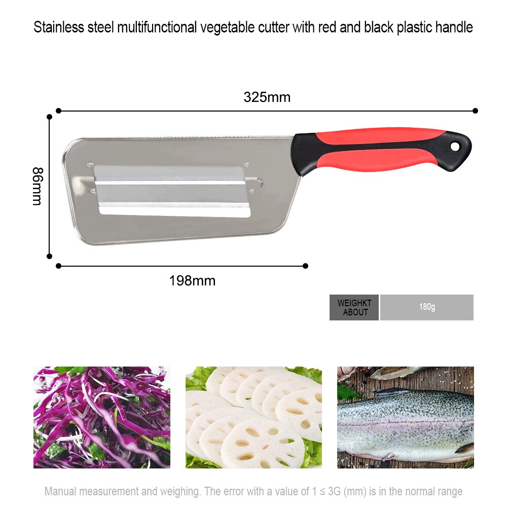 Vegetable Slicer Knife Double 2 Slice Blade Slicing Knife Fish Scale Cleaner Knives Cabbage Cucumber Carrot Onion Slicer Peeler