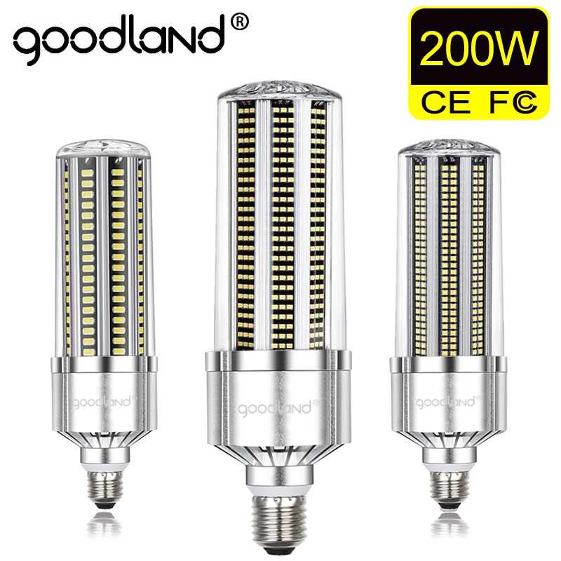 Goodland Led Maïs Lamp E39 E40 Led Maïs Gloeilamp 50W 120W 200W Led Lamp 110V 220V E27 Aluminium Voor Magazijn Fabriek Kelder