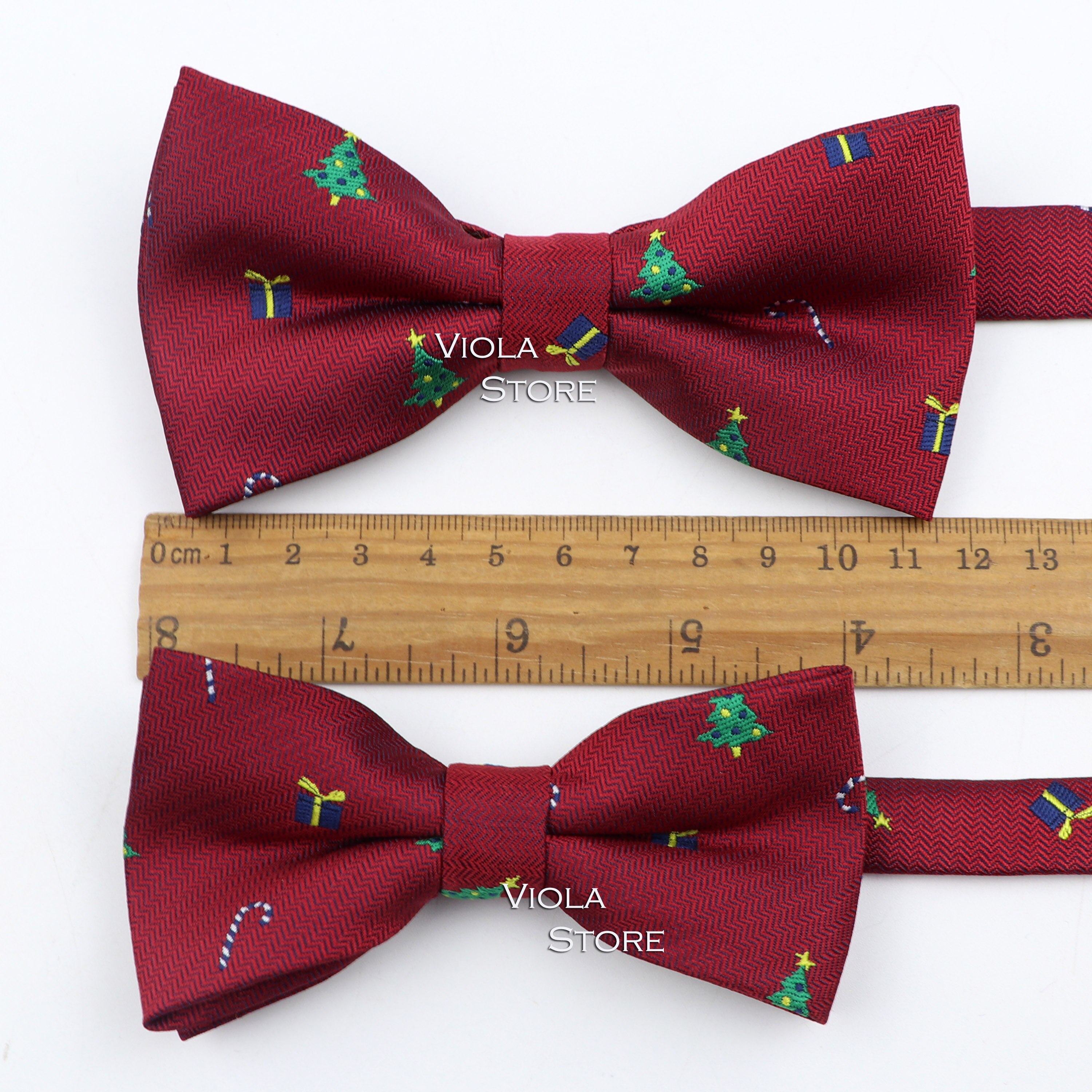Pajarita de Papá Noel, padre e hijo, conjunto de poliéster, copo de nieve, para Navidad, para hombres y niños, accesorio para corbata